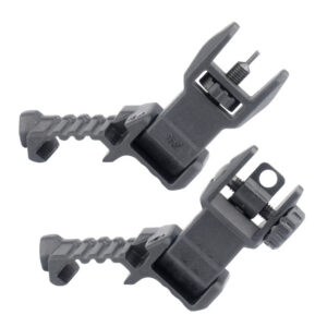 DLG Tactical - Folding Offset Sights High Profile - Black - DLG-185