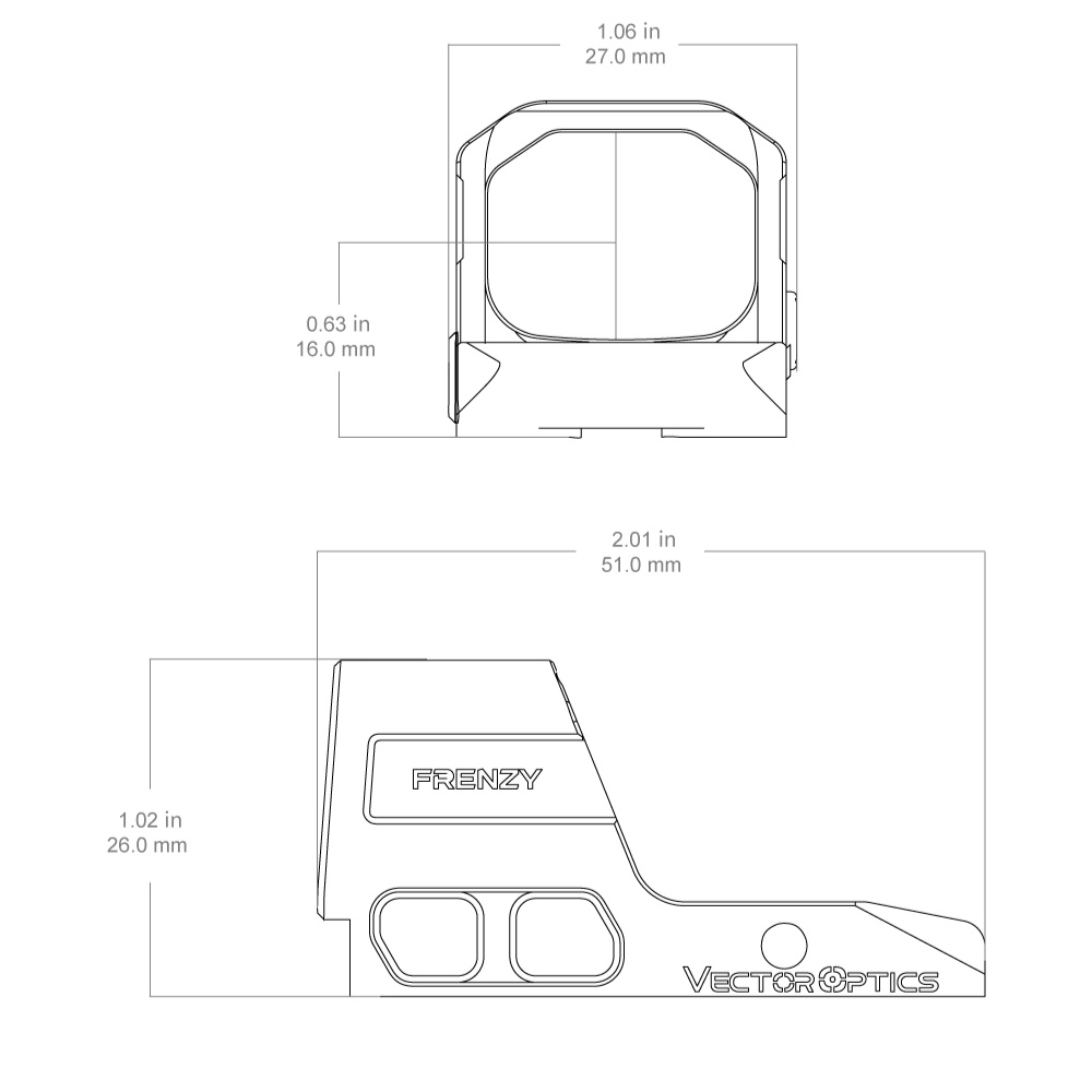 Vector Optics - avatud kollimaator Frenzy FA 1x16x21 - Glock MOS - SCRD-81 9 Vector Optics - avatud kollimaator Frenzy FA 1x16x21 - Glock MOS - SCRD-81 - Image 9