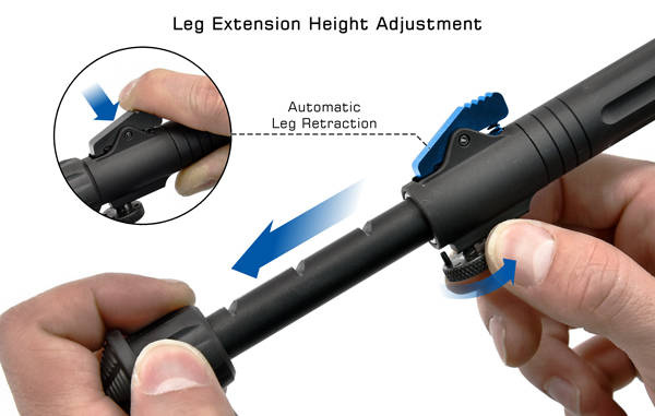 UTG - üle toru kokkupandav bipod - 7'' - 11'' - Picatinny - TL-BPOB01-A 8 UTG - üle toru kokkupandav bipod - 7'' - 11'' - Picatinny - TL-BPOB01-A - Image 8