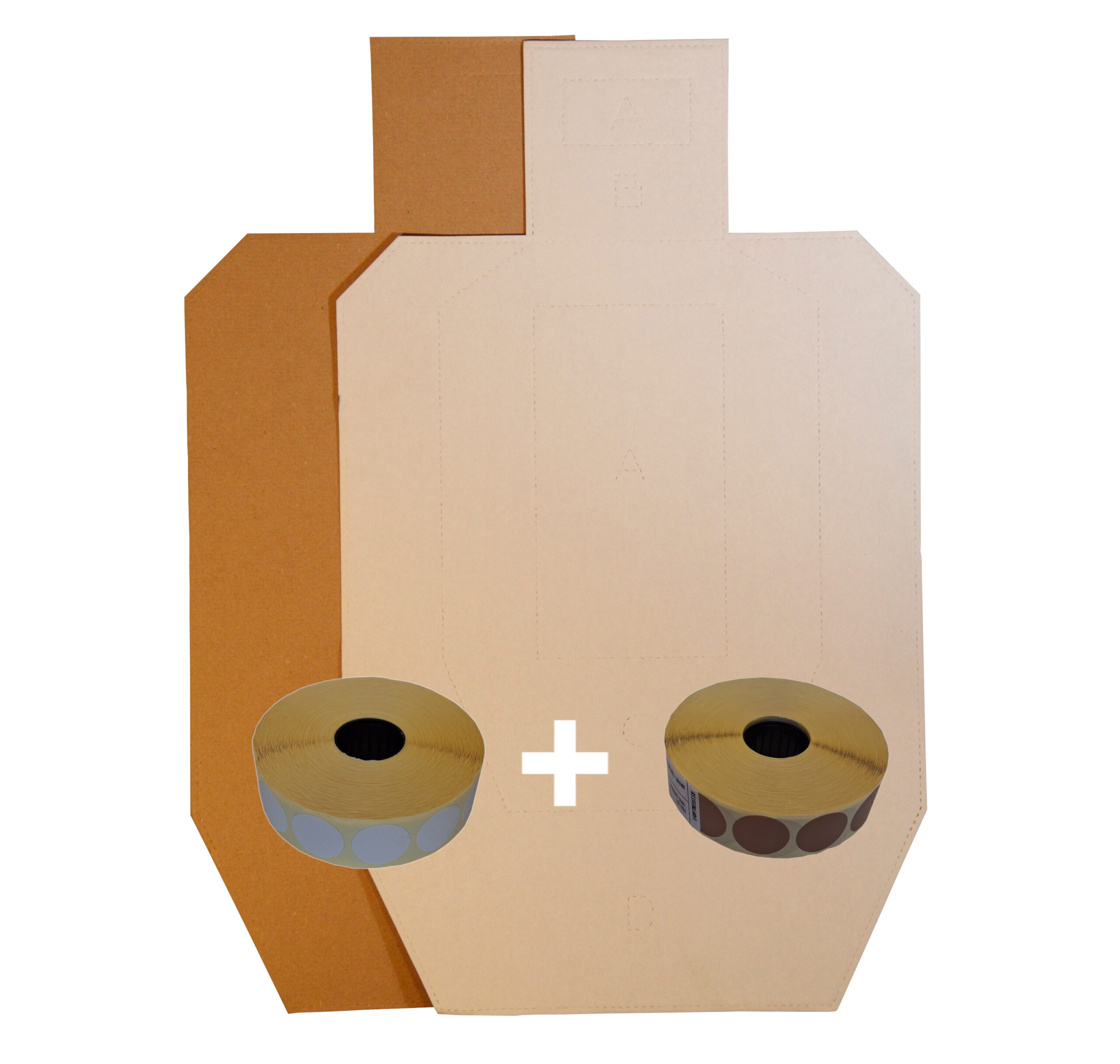 IPSC METRIC TARGETS WHITE-BROWN - 100 pcs + TARGET PATCHES 1 IPSC METRIC TARGETS WHITE-BROWN - 100 pcs + TARGET PATCHES